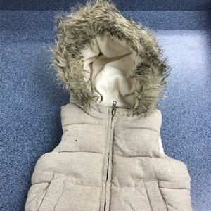 Gap Fux Fur Hooded Vest!